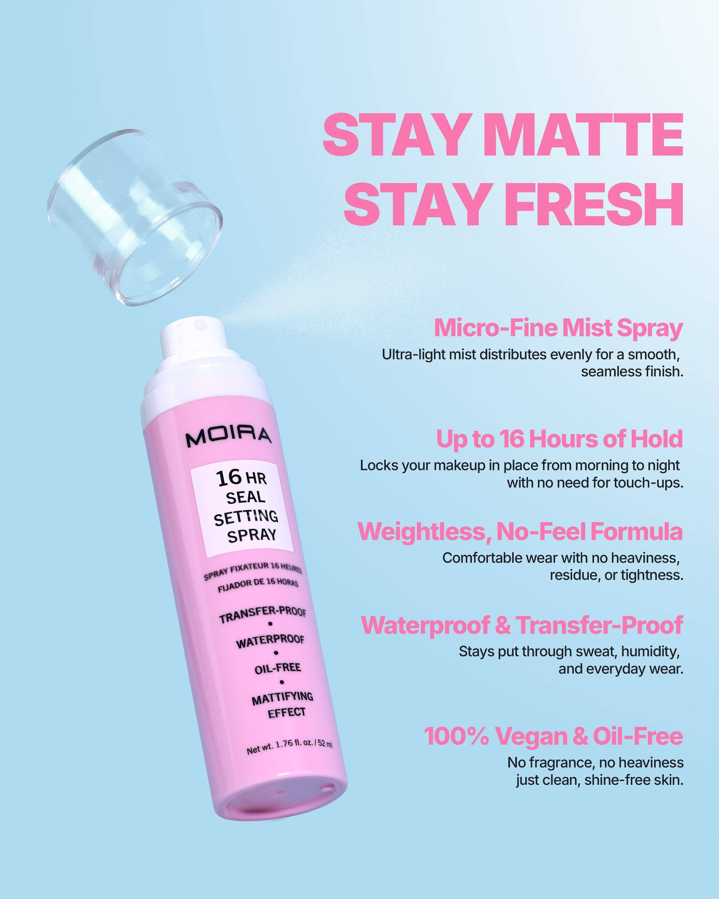 Moira Cosmetics - 16HR Seal Setting Spray