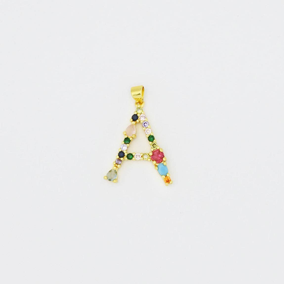 Treasure Jewels Inc. - Multi Gem Initial Charm