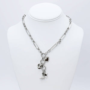 Cowgirl Charm Necklace Silver