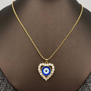 Mio Queena - Multi Style Evil Eyes Gold Plated S.Steel Necklace - FGS