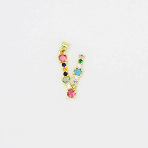Treasure Jewels Inc. - Multi Gem Initial Charm