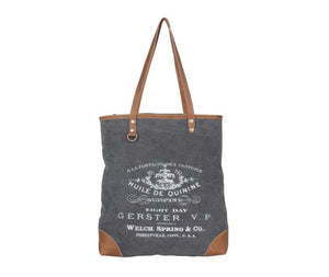 DESTINATION GREY FRENCH TOTE BAG