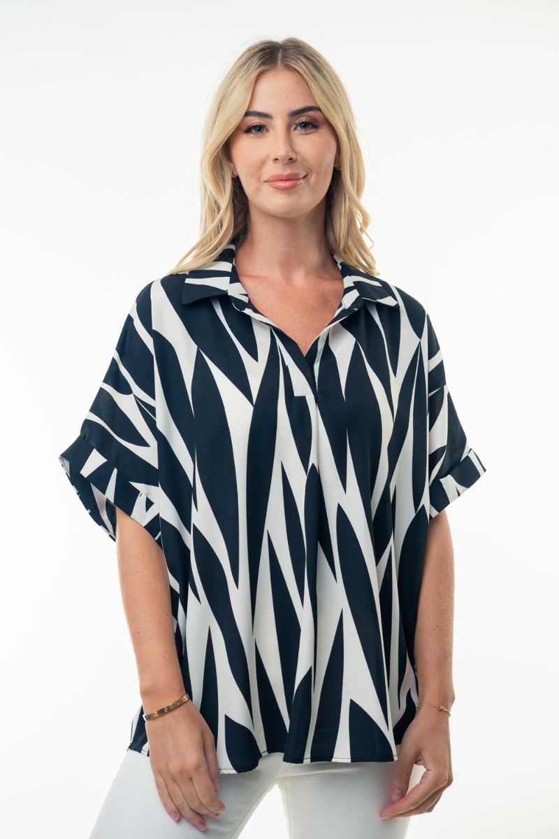 WHITE BIRCH ZEBRA ERA BLOUSE