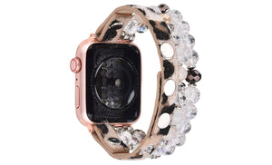 SPOTTED CLEAR BEADS Crystal Apple Watch Band