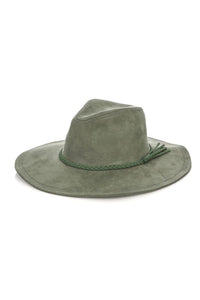 FAME Braided Faux Suede Fashion Hat