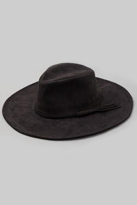 FAME Braided Faux Suede Fashion Hat