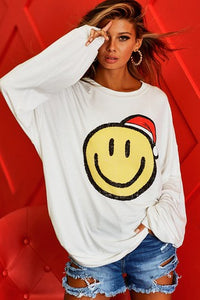 BIBI SMILEY SANTA SWEATSHIRT