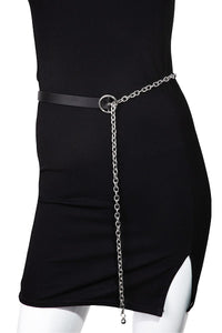 FAME Faux Leather Chain Link Fashion Belt