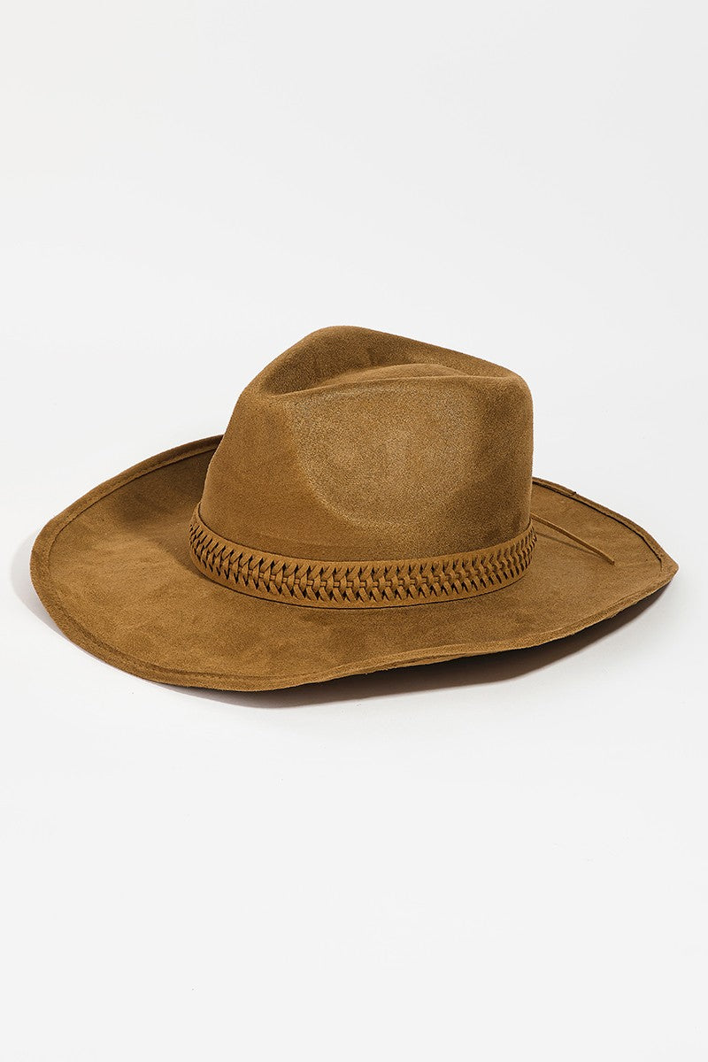 FAME Faux Leather Cowboy Fashion Hat