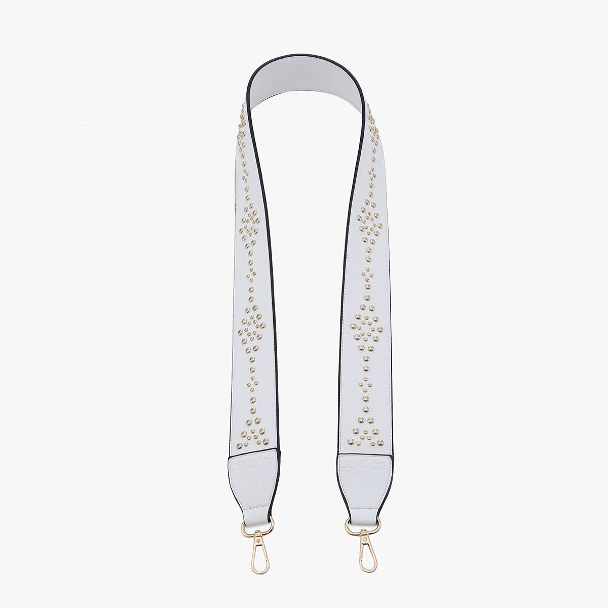 Jen & Co. Studded WHITE  Guitar Strap