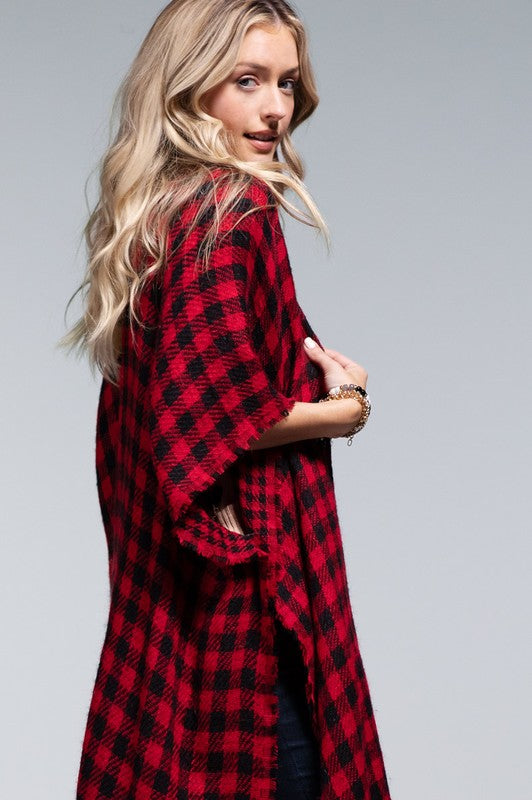 BUFFALO PLAID KIMONO