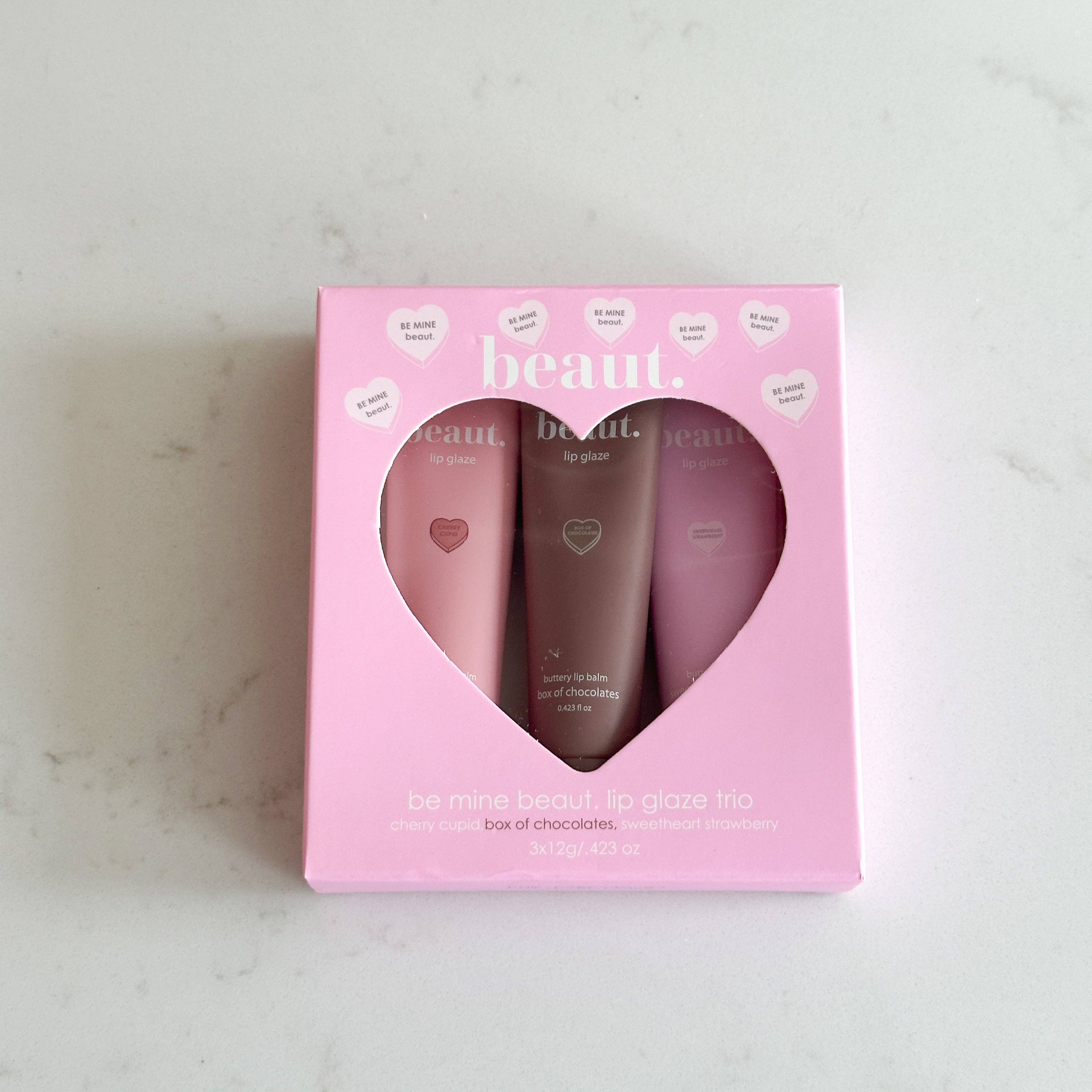 beaut- be mine lip glaze trio: