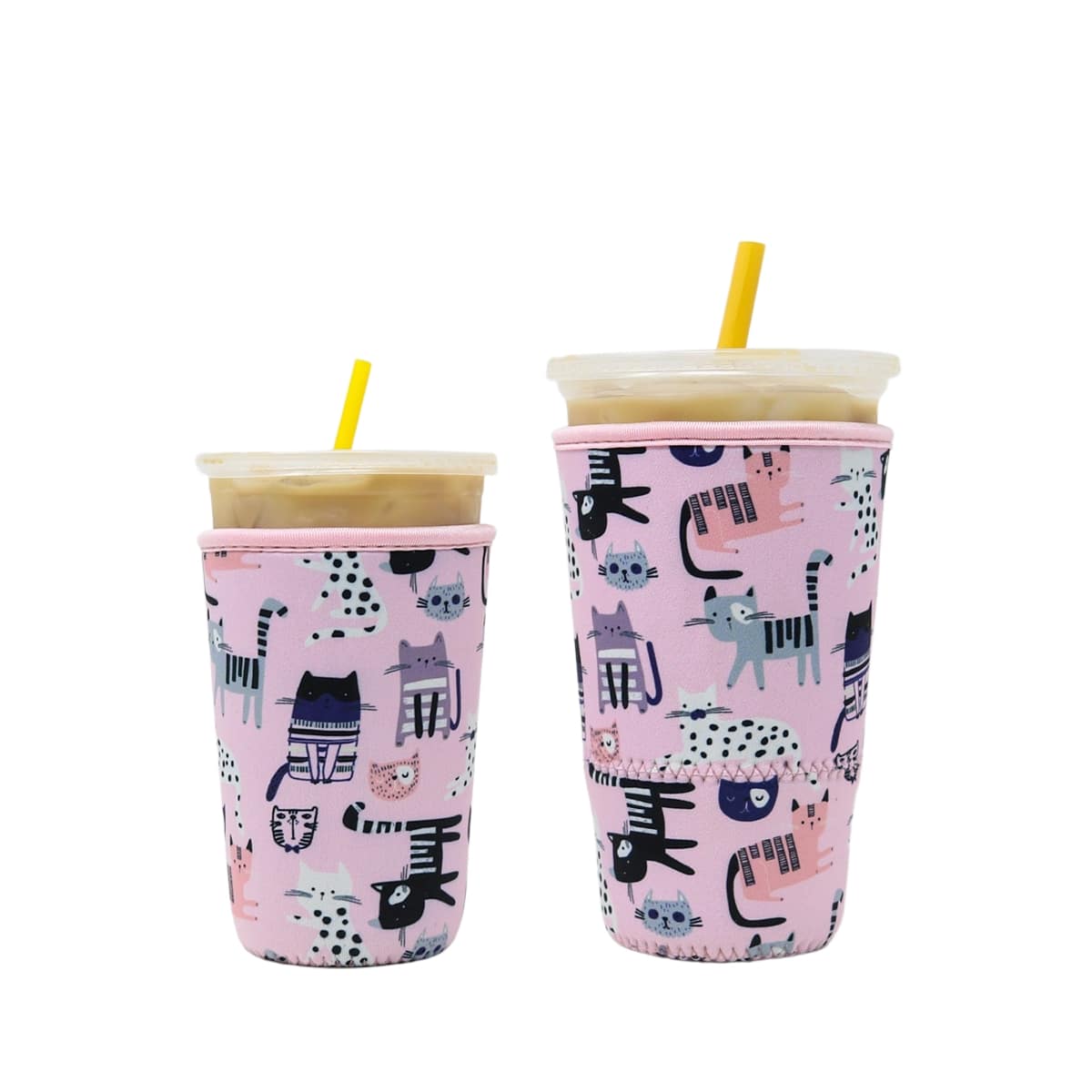 Seriously Shea - Brew Buddy Insulated Iced Coffee Sleeve - Pretty Kitties