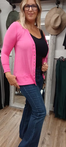 ZENANA 3/4 SLEEVE SNAP CARDIGAN