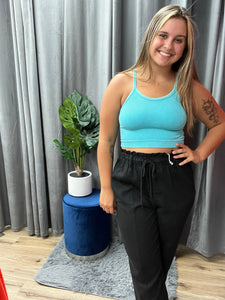 ZENANA RIBBED CROP TOP