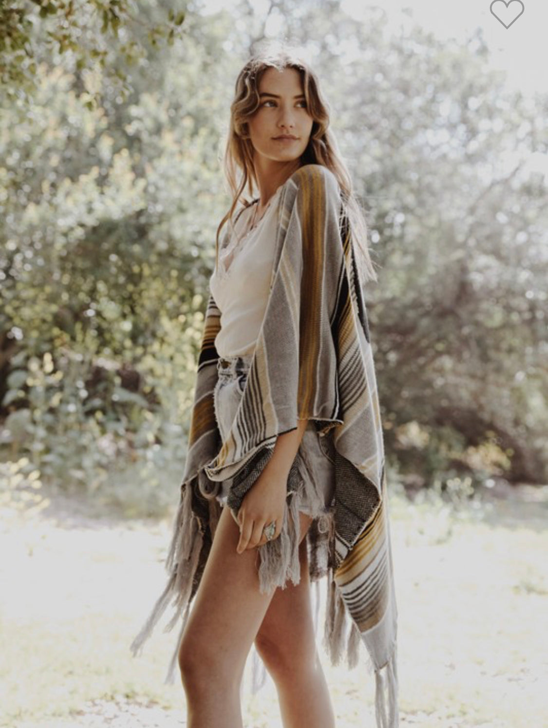 LETO BOHEMIAN SKULL SERAPE RUANA