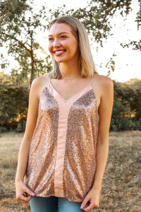 STOP THE SHOW SEQUIN TANK