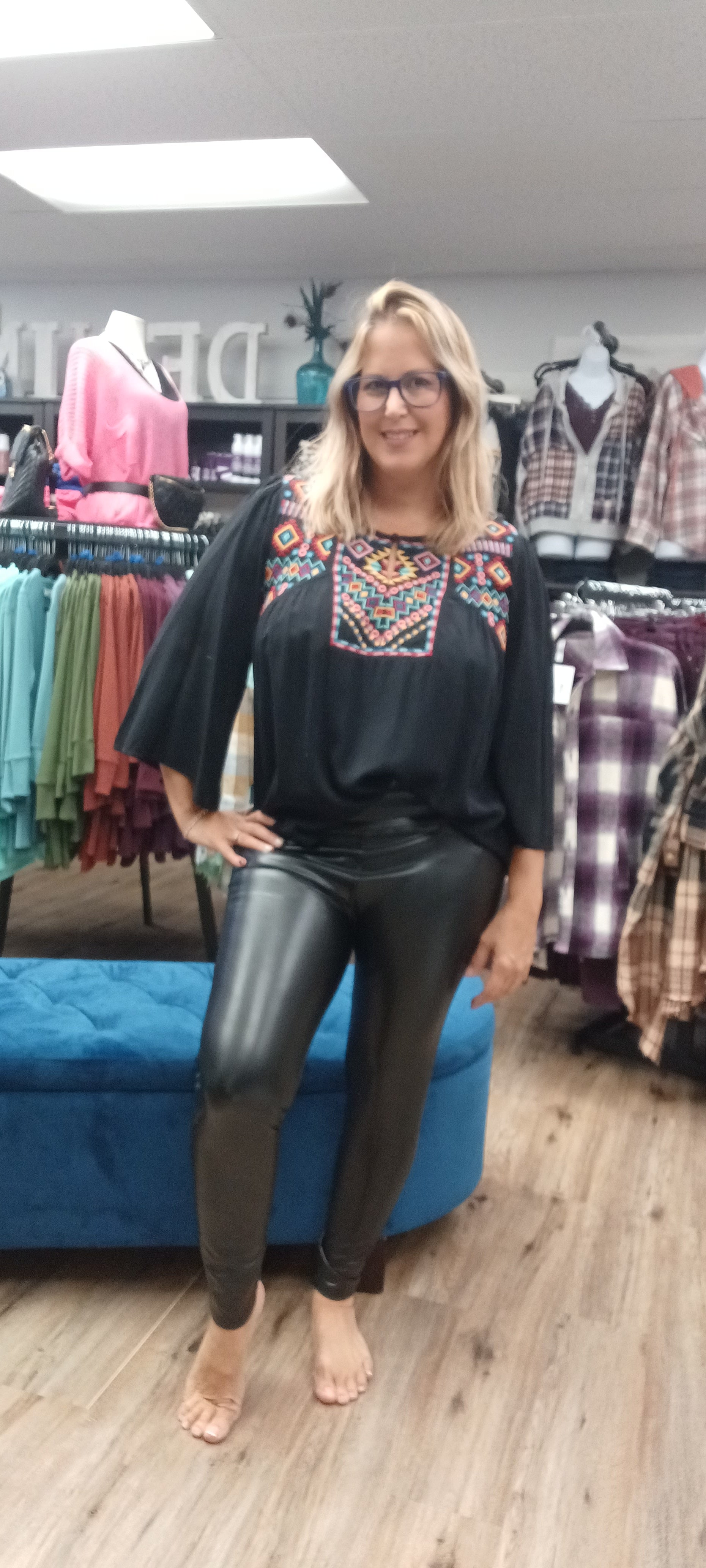 WHITE BIRCH HIGH WAIST PLEATHER LEGGINGS