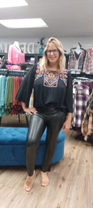 WHITE BIRCH HIGH WAIST PLEATHER LEGGINGS