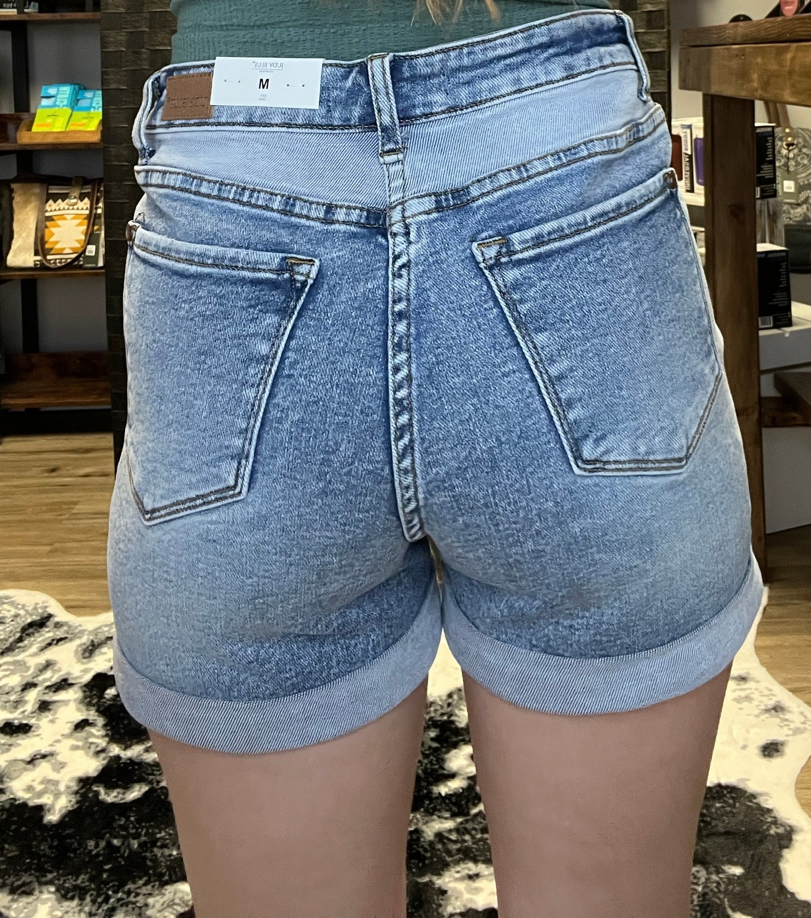 JUDY BLUE YOKE SHORTS