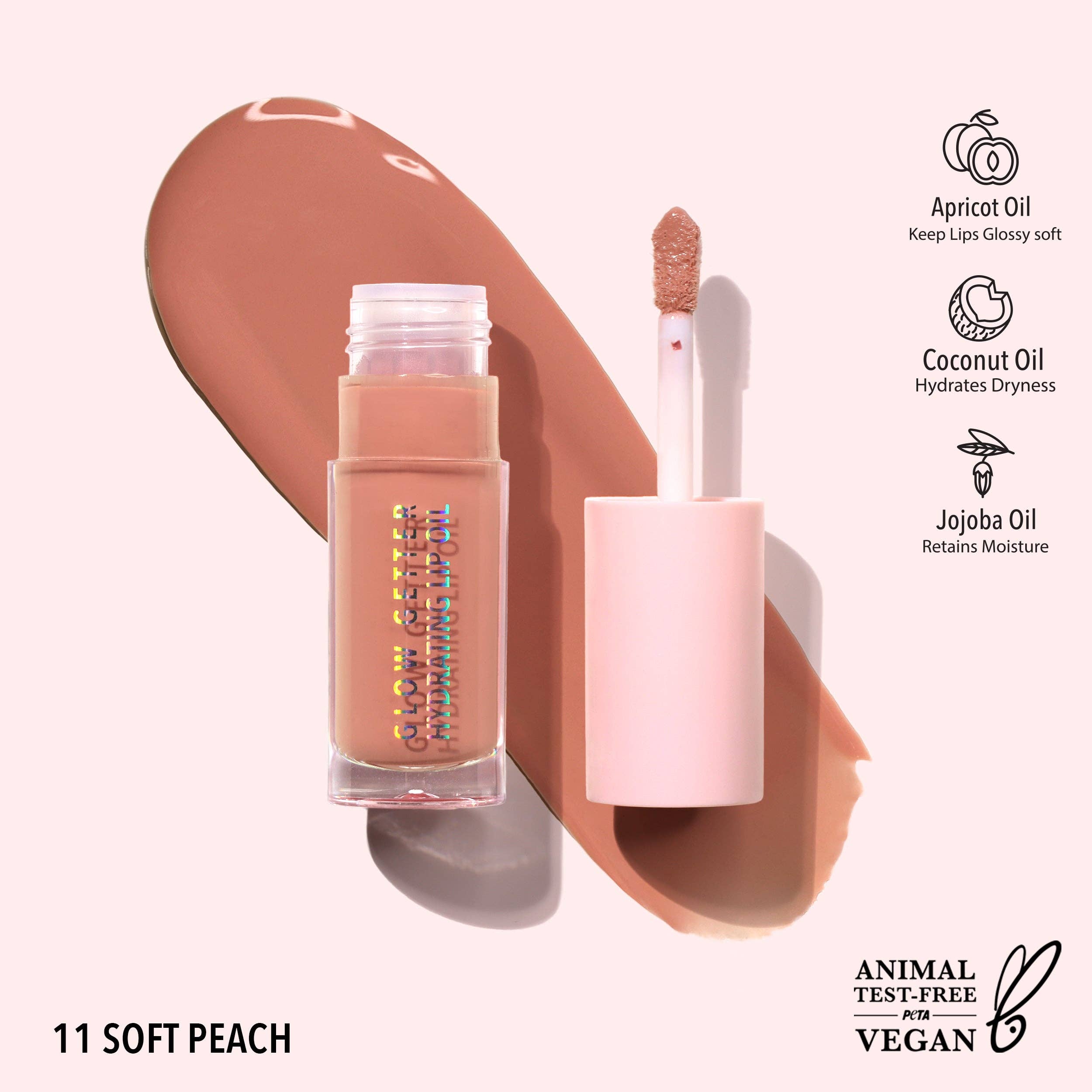 Glow Getter Hydrating Lip Oil  Soft Peach