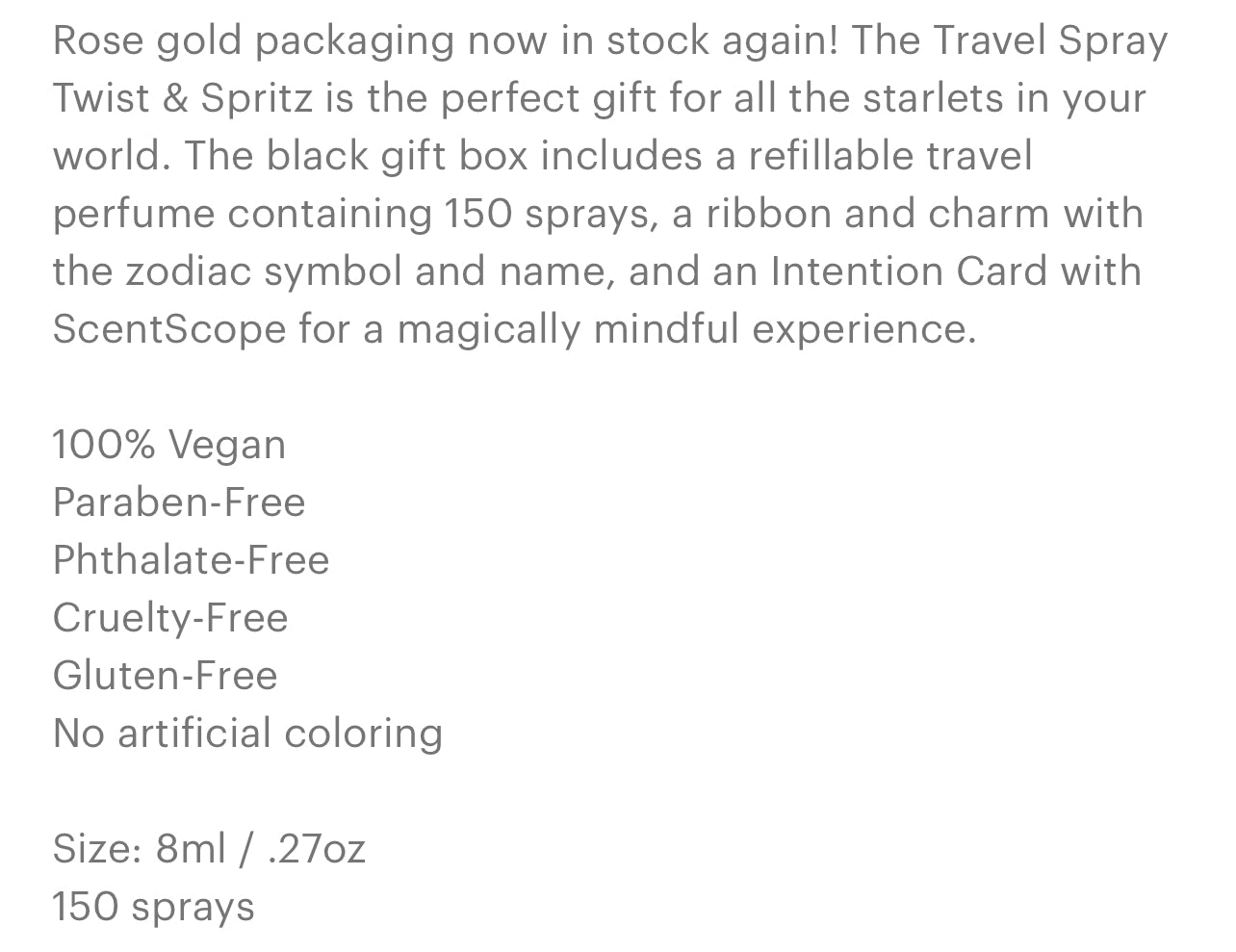 ZODICA TWIST AND TRAVEL PERFUME