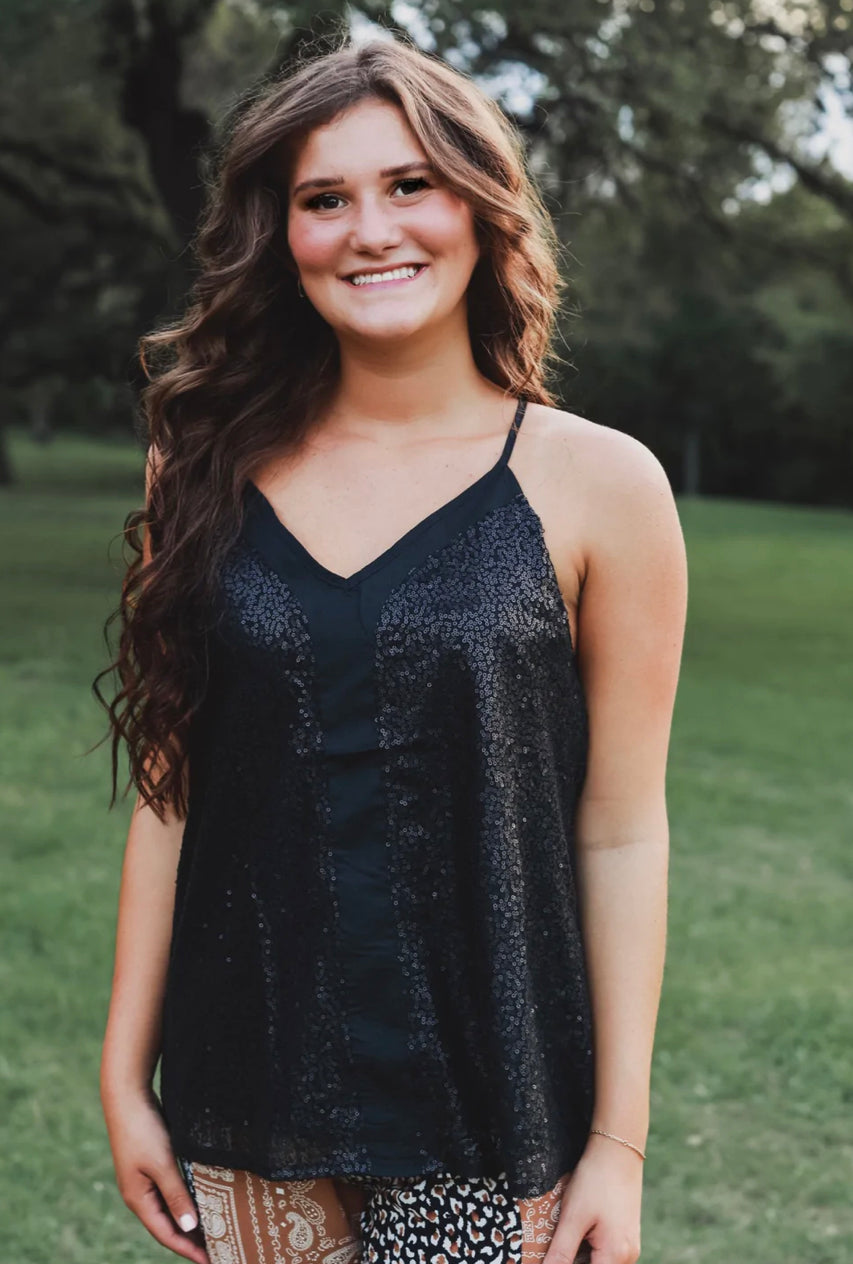 STOP THE SHOW SEQUIN TANK