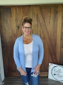 ZENANA 3/4 SLEEVE SNAP CARDIGAN