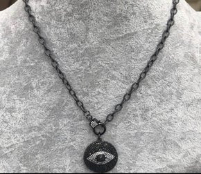 LINK CHAIN WITH EVIL EYE PENDANT