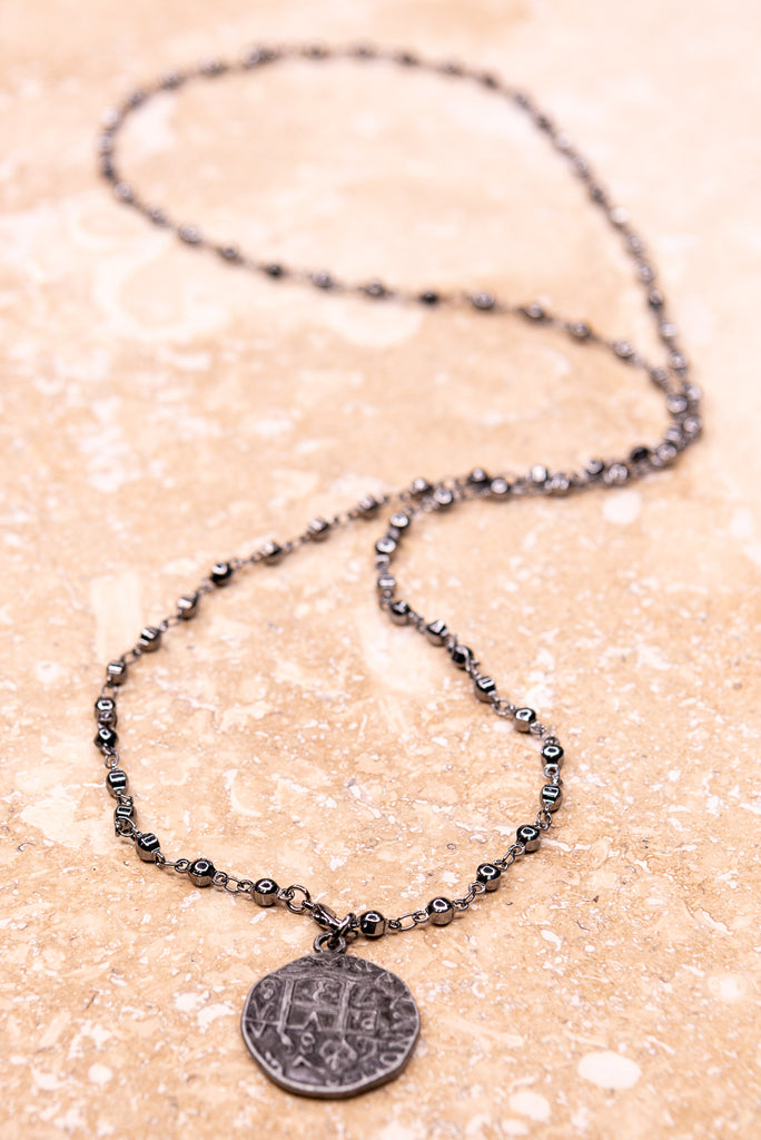 AMANDA NECKLACE IN HEMATITE