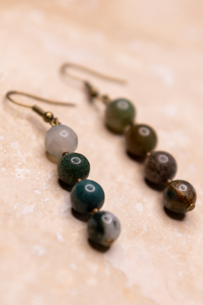 MARI EARRING IN INDIA AGATE