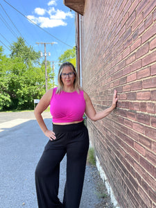 ZENANA  TWIST FRONT SLEEVELESS TOP