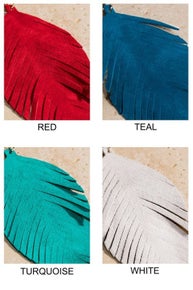 URBANISTA LEATHER FEATHER EARRING