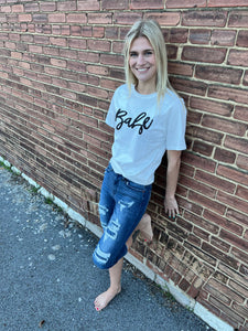DAVI & DANI BABE TSHIRT WITH RHINESTONES