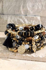 URBAN SKULL CHARM BRACELET