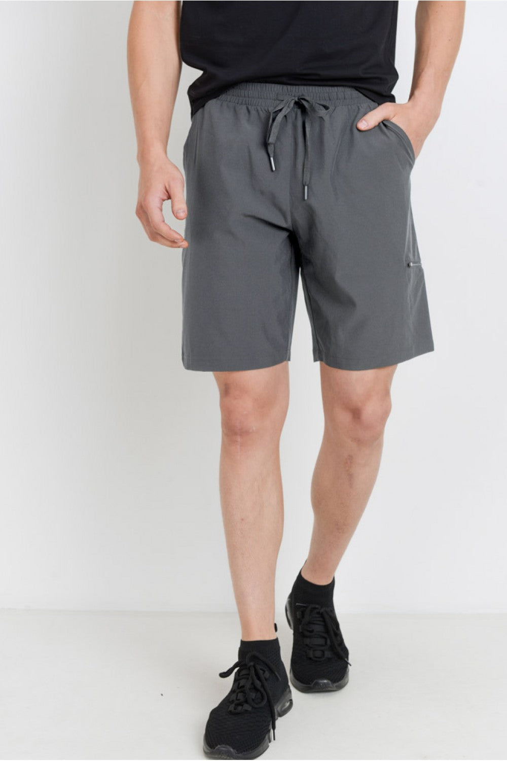 Mono B MEN - Active Drawstring Shorts with Zippered Pouch