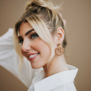 RATTAN HALF MOON EARRINGS