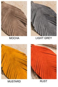 URBANISTA LEATHER FEATHER EARRING