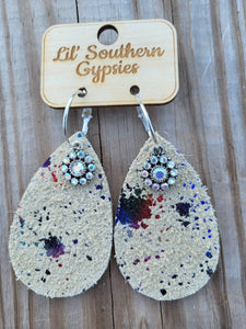 Lil' Southern Gypsies - Paint splashed earrings