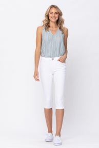 JUDY BLUE WHITE CAPRI
