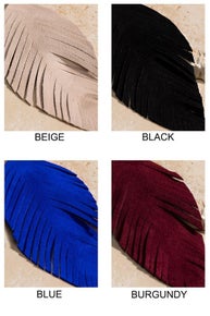 URBANISTA LEATHER FEATHER EARRING