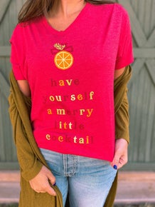 OLIVER & OTIS COCKTAIL CHRISTMAS TEE