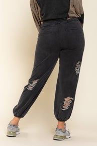 POL PLUS DISTRESSED JOGGERS
