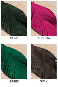 URBANISTA LEATHER FEATHER EARRING